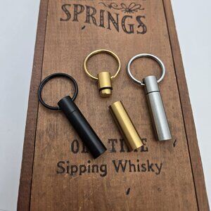 Tube Keychain Pill Stash Container